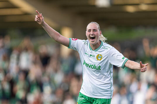 Hammarbys Emilie Bragstad jublar