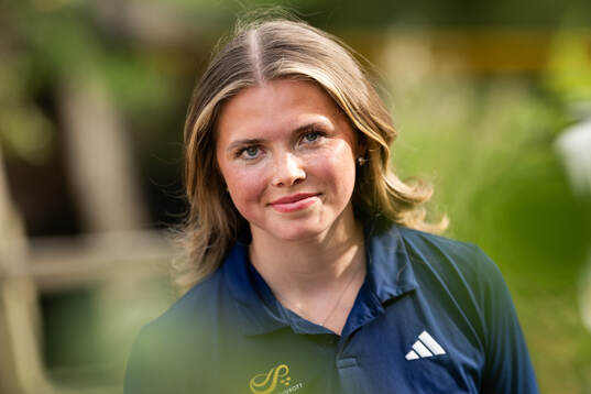 Malin Garbell of the Swedish national athletics team poses
