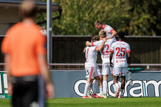 Sandvikens Karl Bohm jublar med laget