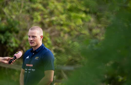 Henrik Larsson of the Swedish national athletics team at a