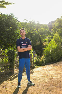 Andreas Kramer of the Swedish national athletics team at a