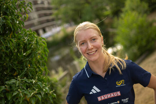 Moa Granat of the Swedish national athletics team at a