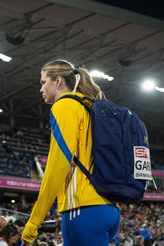 Malin Garbell of Sweden looks dejected