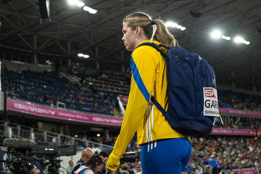 Malin Garbell of Sweden looks dejected
