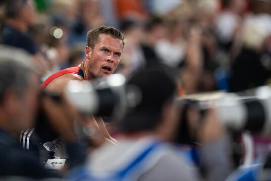 Filip Mangen Ingebrigtsen of Norway looks dejected