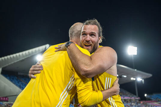 Wictor Petersson of Sweden celebrates