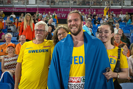 Wictor Petersson of Sweden celebrates