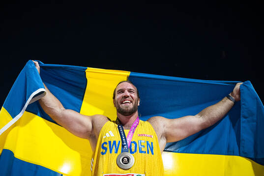 Wictor Petersson of Sweden celebrates