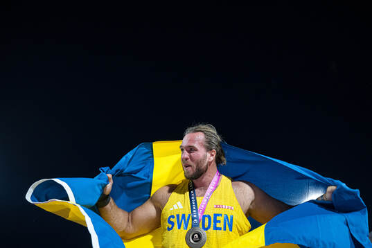 Wictor Petersson of Sweden celebrates