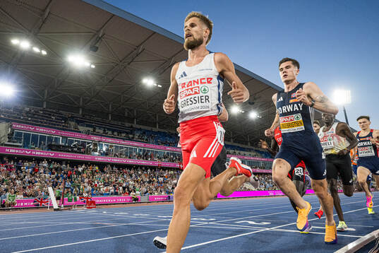 Jimmy Gressier of France and Jakob Asserson Ingebrigtsen of
