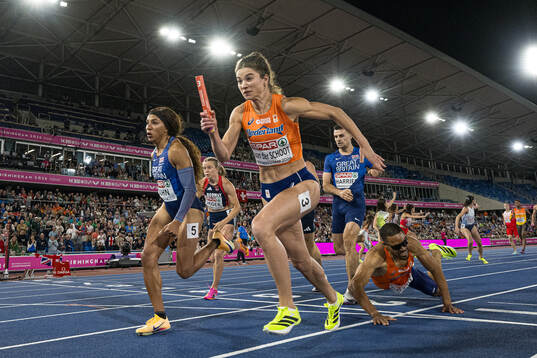 Terrence Agard och the Netherlands falls when competing in