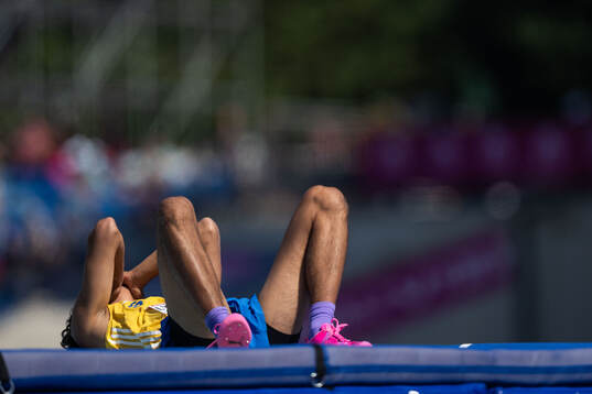 Melwin Lycke Holm of Sweden looks dejected
