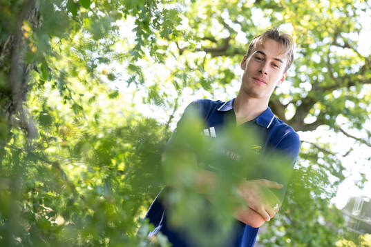 Leo Magnusson of the Swedish national athletics team poses