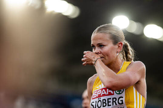 Vera Sjöberg of Sweden looks dejected