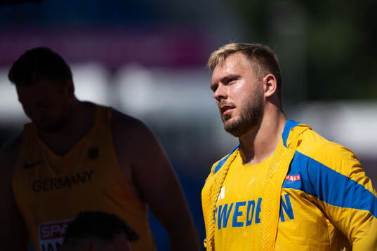 Jesper Ahlin of Sweden looks dejected