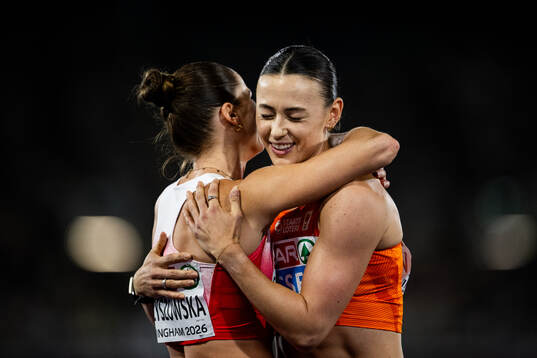 Nadine Visser of Netherlands celebrates