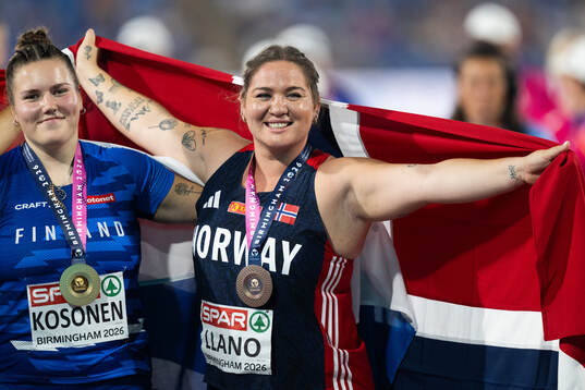 Beatrice Nedberge Llano of Norway celebrates