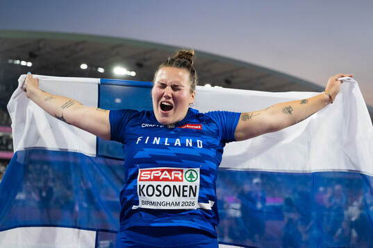 Silja Kosonen of Finland celebrates