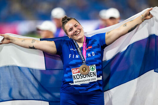 Silja Kosonen of Finland celebrates