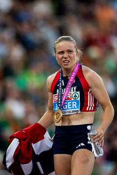 Henriette Jæger of Norway celebrates