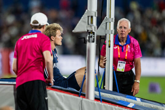 Sondre Mogens Guttormsen of Norway looks dejected in men's