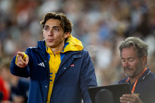 Armand Duplantis of Sweden and his dad and coach Greg