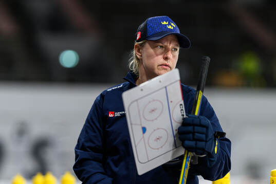 Assistant coach Pernilla Winberg of Sweden at a practice