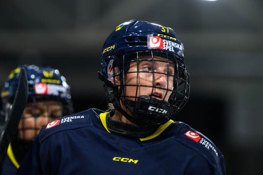 Josefine Holmgren of Sweden at a practice session