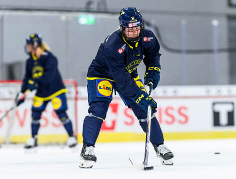 Maja Nylén-Persson of Sweden at a practice session