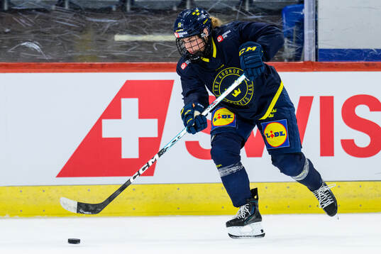 Ella Albinsson of Sweden at a practice session