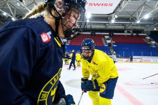 Jessica Adolfsson of Sweden at a practice session