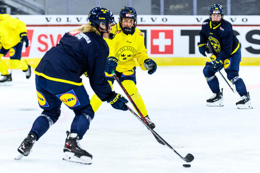 Sofie Lundin of Sweden at a practice session