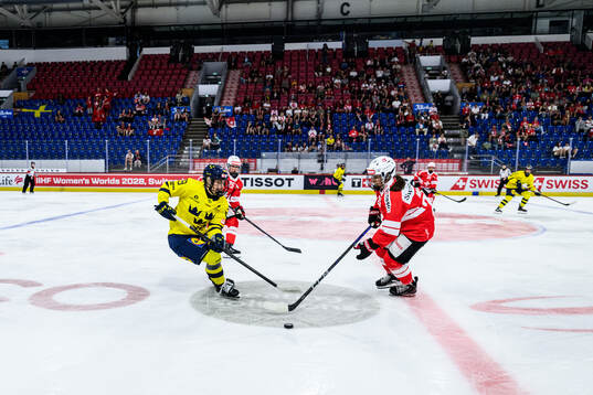 Nicole Hall of Sweden and Alina Marti of Switzerland