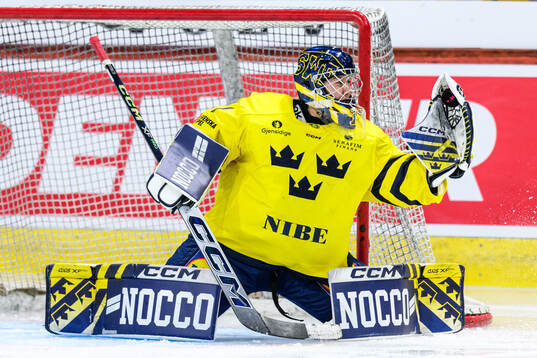 Goaltender Ebba Träff Svensson of Sweden