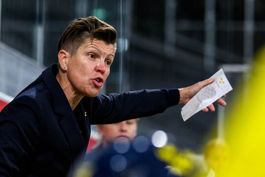 Head coach Erika Holst of Sweden