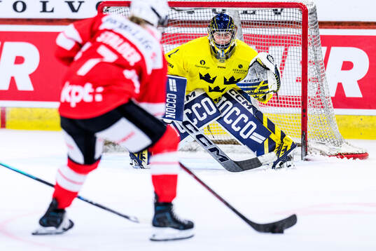 Goaltender Ebba Träff Svensson of Sweden