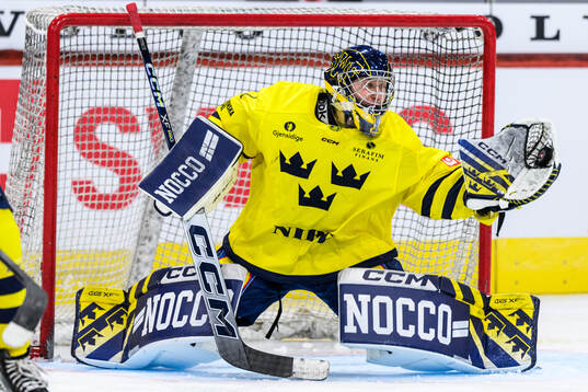 Goaltender Ebba Träff Svensson of Sweden