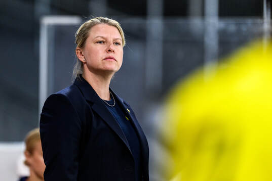 Assistant coach Pernilla Winberg of Sweden