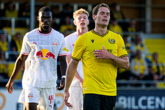 Jacob Bergström of Mjällby looks dejected