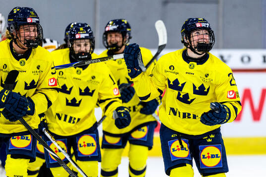 Lina Ljungblom of Sweden celebrates