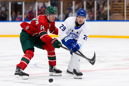 Frölundas Mads Kongsbak Klyvø  och Leksands Nathan Staios