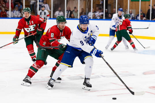 Frölundas Samuel Johannesson och Leksands Patrik Zackrisson