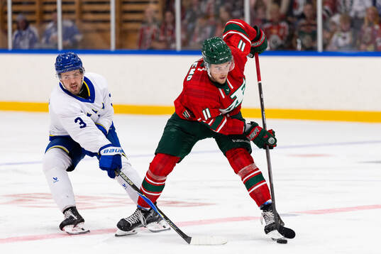 Leksands Fred Nilsson och Frölundas Samuel Fagemo