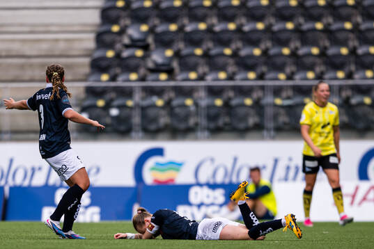 Marie Hella Andresen of Viking in pain
