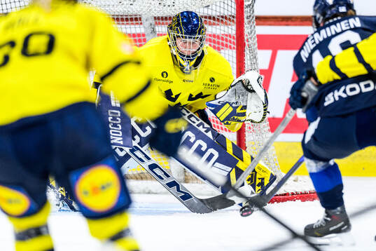 Goaltender Ebba Träff Svensson of Sweden