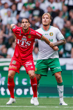 GAIS Nikola Vasic och Hammarbys Victor Eriksson
