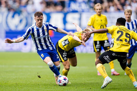 IFK Göteborgs Tobias Heintz och Elfsborgs Alexander Jensen