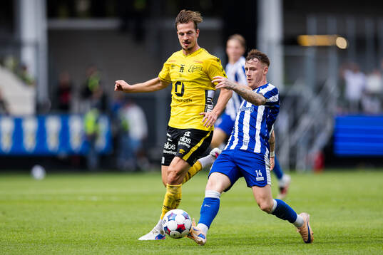 Elfsborgs Simon Olsson och IFK Göteborgs Tobias Heintz