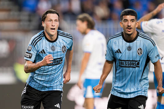 Landskronas Kevin Jensen jublar
