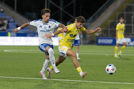 IFK Norrköpings Elias Jemal och Falkenbergs Lion Beqiri